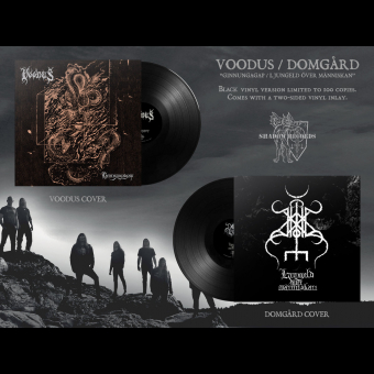 VOODUS / DOMGARD Ginnungagap / Ljungeld Över Människan LP , BLACK [VINYL 12"]